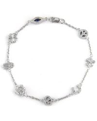 Diamond Select Cuts - Silver 0.15 Ct. Tw. Diamond Religious Bracelet - Lyst
