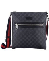 Gucci - Gg Coated Canvas Web Strap Front Zip Messenger Bag Medium (Authentic Pre-Loved) - Lyst
