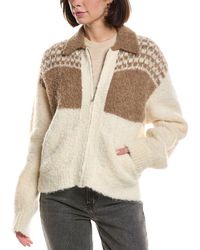 Mother - The Zip Raquette Alpaca-Blend Cardigan - Lyst