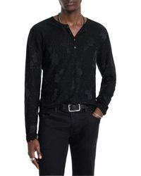 John Varvatos - Agustin Regular Fit Linen & Wool-Blend Henley - Lyst