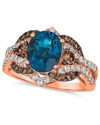 Le Vian - Le Vian 14K 3.01 Ct. Tw. Diamond & Topaz Eternity Ring - Lyst