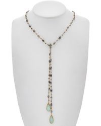Rachel Reinhardt Jewelry - 14k Over Silver Labradorite & Chalcedony 44in Lariat Necklace - Lyst