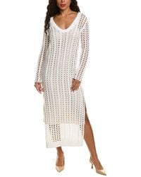 Brunello Cucinelli - Crochet Linen & Silk-Blend Midi Dress - Lyst