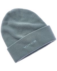 Vince - Fine Rib Double Layer Cuff Wool & Cashmere-Blend Hat - Lyst