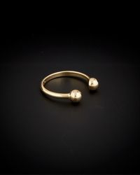 Italian Gold - 14k Double Bead Open Ring - Lyst