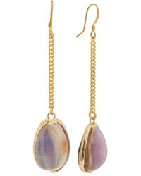 Kenneth Jay Lane - Plated 12mm Pearl Dangle Earrings - Lyst