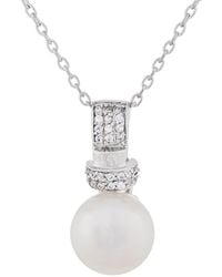 Splendid - 9Mm Pearl Cz Pendant - Lyst