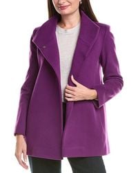 Fleurette - Stand Collar Wool Coat - Lyst
