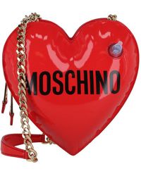 Moschino - Logo Heart Shaped Shoulder Bag - Lyst
