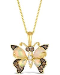 Le Vian - Le Vian 14K 0.78 Ct. Tw. Diamond & Opal Pendant Necklace - Lyst