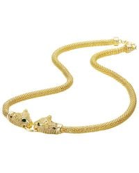 Rachel Glauber - 14K Plated Cz Panther Necklace - Lyst