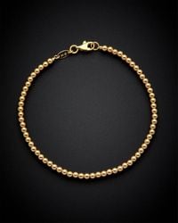 Italian Gold - 14k Polished Bead Bracelet - Lyst