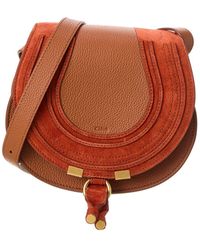 Chloé - Marcie Small Leather & Suede Shoulder Bag - Lyst