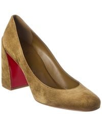 Christian Louboutin - Miss Sab 85 Suede Pump - Lyst