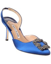 Manolo Blahnik - Hangisli 90 Satin Slingback Pump - Lyst