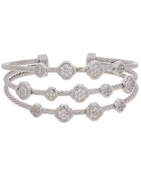 Juvell - 18k Plated Cz Twisted Cable Bangle Bracelet - Lyst