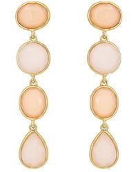 Liv Oliver - 18k Plated 18.57 Ct. Tw. Quartz Drop Earrings - Lyst