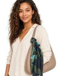 Blue Pacific - Floral Dip Silk-Blend Neckerchief - Lyst