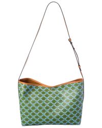 Celine - Triomphe Canvas & Leather Shoulder Bag - Lyst
