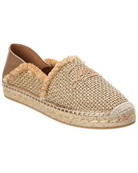 Jimmy Choo - Avi Cotton & Leather Flat - Lyst