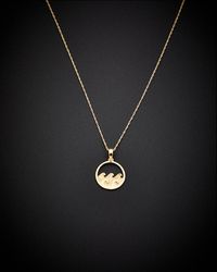 Italian Gold - 14k Double Wave Pendant Necklace - Lyst