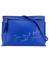 Loewe - Calfskin T Pouch 'You Can'T Take It With You' Shoulder Bag (Authentic Pre-Loved) - Lyst