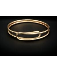 Italian Gold - 14k Double Bypass Bangle - Lyst