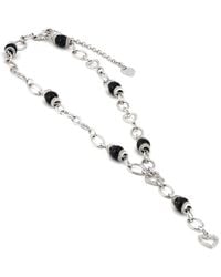 Gemstones - Diamond Select Cuts 0.11 Ct. Tw. Diamond & Onyx Necklace - Lyst
