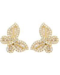 Suzy Levian - Silver Cz Earrings - Lyst