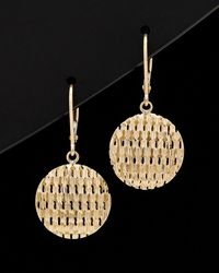 Italian Gold - 14k Disc Earrings - Lyst
