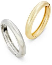 Savvy Cie - Plated Bangle Bracelet - Lyst