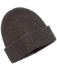 Amicale Cashmere - Rib Double Foldover Cuff Slouchy Cashmere Beanie - Lyst