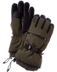 Moncler - Leather-Trim Gloves - Lyst