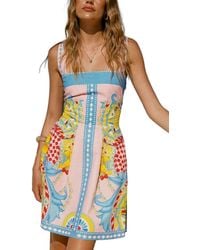 LEON GORI - Sleeveless Mini Dress - Lyst