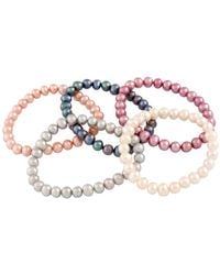 Splendid - 6-7mm Freshwater Pearl Set Of Stretch Bracelets - Lyst