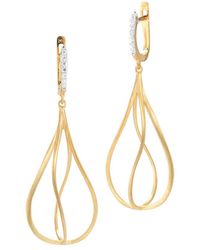 Reiss - 14k 0.14 Ct. Tw. Diamond Earrings - Lyst