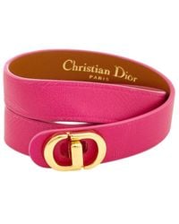 Dior - Logo Leather Bracelet - Lyst