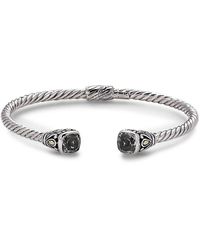 Samuel B. - 18k Over Silver 3.00 Ct. Tw. Green Amethyst Twisted Cable Bangle Bracelet - Lyst