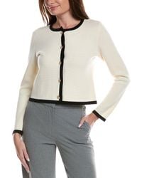 Bruno Magli - Tipped Merino Wool Cropped Jacket - Lyst