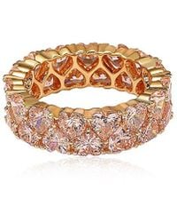 Suzy Levian CZ Jewelry - Suzy Levian Silver Cz Eternity Ring - Lyst