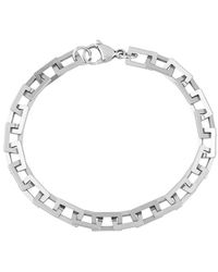 London Fog - Square Link Bracelet - Lyst