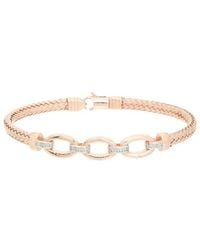 Meshmerise - 0.06 Ct. Tw. Diamond 18K Over Bangle Bracelet - Lyst