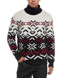 N.Peal Cashmere - Jacquard Pattern 100% Cashmere Turtleneck Sweater - Lyst