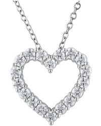Lab Grown Diamonds - 14k 1.50 Ct. Tw. Lab Grown Diamond Heart Pendant - Lyst