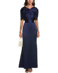 Badgley Mischka - Cape Sash Gown - Lyst