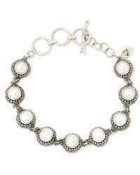 Samuel B. - Silver 7mm Pearl Station Bracelet - Lyst