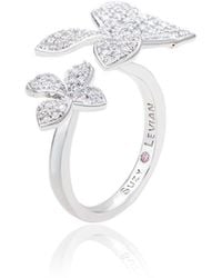 Suzy Levian - Silver Cz Ring - Lyst
