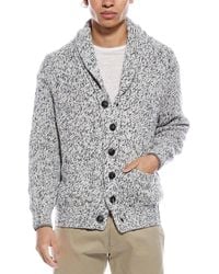 Brunello Cucinelli - Wool, Cashmere, & Silk-Blend Shawl Collar Cardigan - Lyst