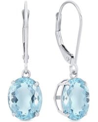 MaxColor - 14k 4.00 Ct. Tw. Aquamarine Dangle Earrings - Lyst