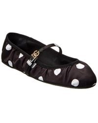 Dolce & Gabbana - Satin Ballet Flats With Polka Dot Pattern - Lyst